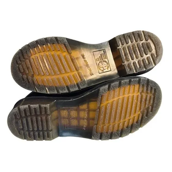 Dr. Martens Women’s Sz 7 Black Leather Pascal Virginia Boots Lace Up - Picture 9 of 11